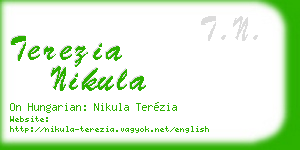 terezia nikula business card